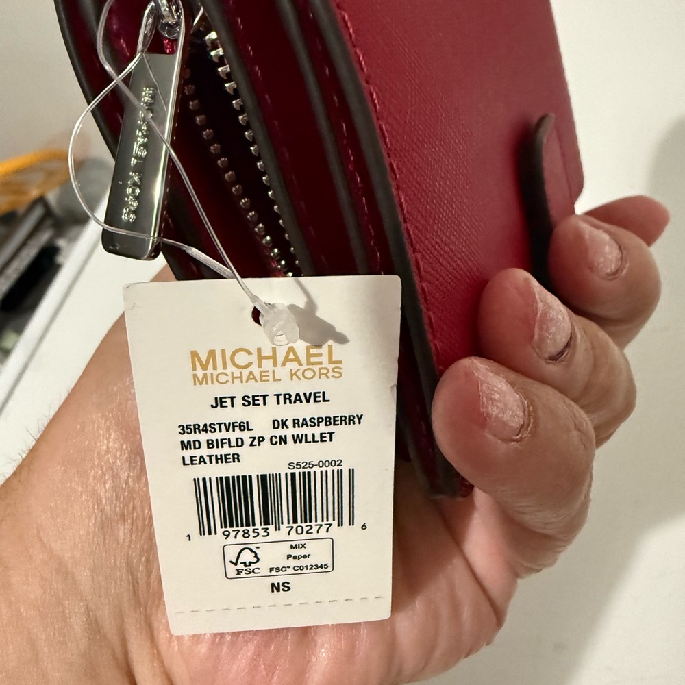 Michael Kors Raspberry Leather Wallet - Picture 8 of 8